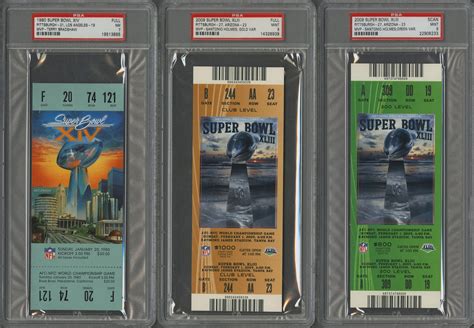 Lot Detail - Lot of (3) Original Super Bowl Full Tickets - Pittsburgh ...