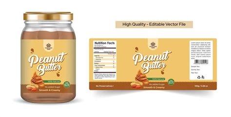 Peanut Butter Label Vector Art, Icons, and Graphics for Free Download