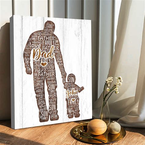 Father Son Gifts | Canvas For Dad | Custom Gifts From Kid To Dad ...