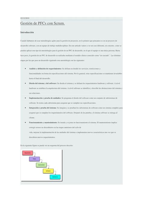 Pdf De Programaci N Gesti N De Pfcs Con Scrum