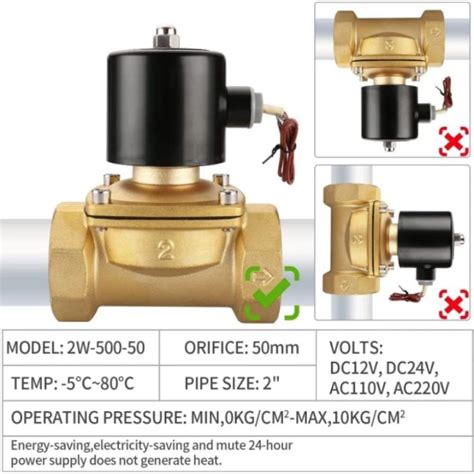 Jual Solenoid Valve Inch Brass Kuningan Dc Volt W Shopee