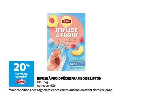 Promo Infuse Froid P Che Framboise Lipton Chez Auchan Icatalogue Fr