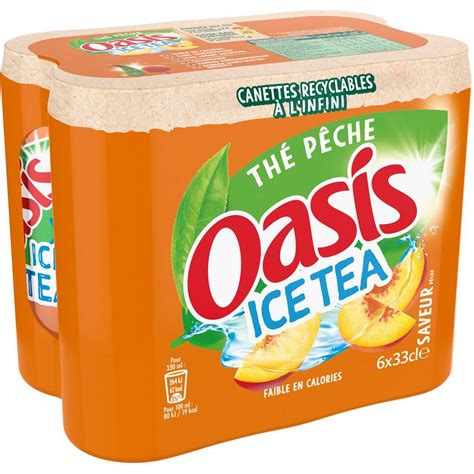 Oasis Ice Tea Boisson Saveur Th P Che Bo Te X Cl Pas Cher Auchan Fr