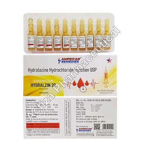 Hydralazine 20mg Injection At ₹ 4000 Box Injectable Products In Surat Id 2852744850148