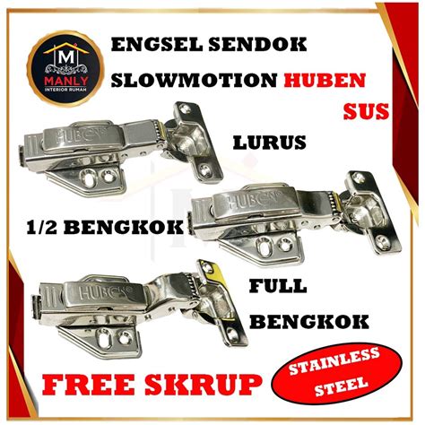 Jual Engsel HUBEN Stainless Steel Engsel Sendok Slowmotion Slow Soft