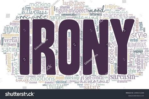 Irony Conceptual Vector Illustration Word Cloud Stock Vector Royalty