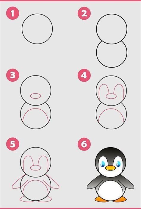 Penguin cartoon drawing – Artofit