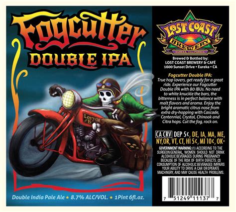 Lost Coast Fogcutter Double Ipa 46pk Cans 12 Oz 24 Pack The Booze