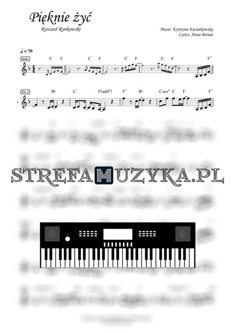 Pięknie żyć Ryszard Rynkowski Keyboard StrefaMuzyka pl