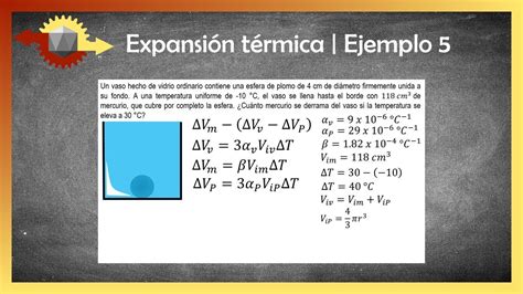 Física Expansión térmica de sólidos y líquidos Ejemplo 5 YouTube