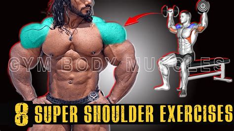 8 Super Exercises For Big Shoulder Growth Gym Body Muscles Youtube