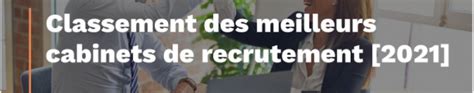 Classement Des Meilleurs Cabinets De Recrutement Alta De