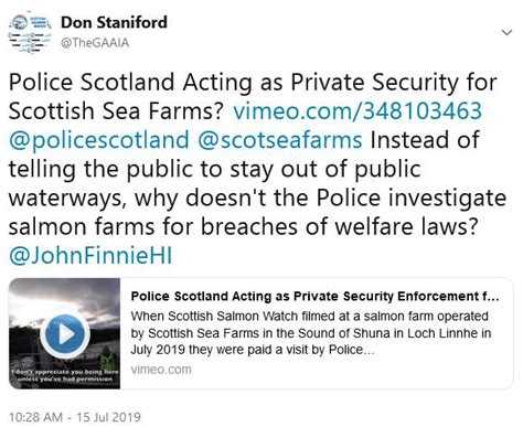 Police Scotland Acting As Private Security Enforcement For Norwegian