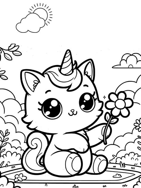 Derniers Coloriages Chat Licorne Gratuits Imprimer