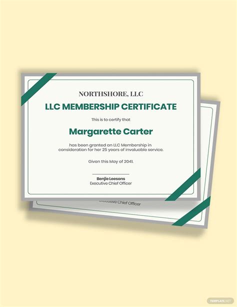 Certificate Of Membership Llc Template Prntbl Concejomunicipaldechinu