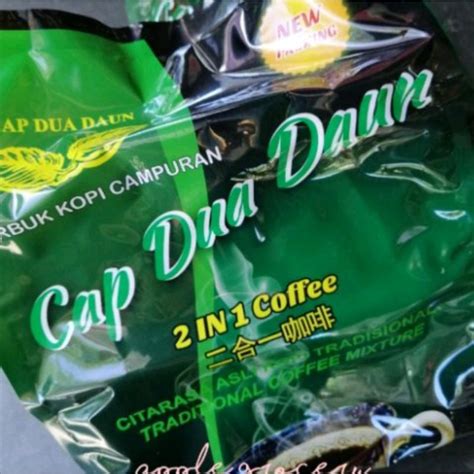 Kopi Uncang Cap Dua Daun 2 In 1 Coffee 20uncang And Tanpa Gula 15uncang