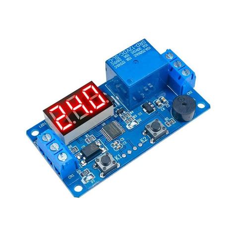 Módulo Temporizador Programável 2 Botões Buzzer Relê 12V