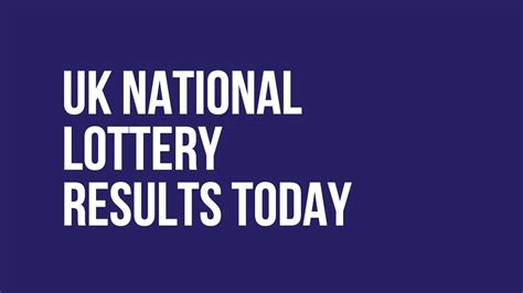 Uk National Lottery Results Today Friday May 26 2023