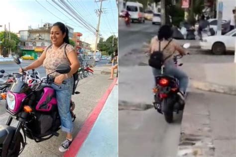 Ya La Rompi Mujer Se Compr Una Moto Nueva Y La Choc Al Salir De