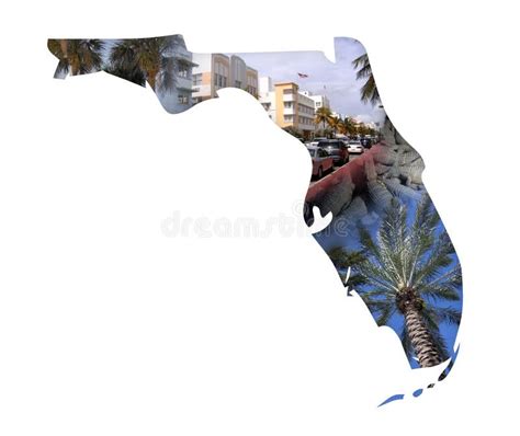 Mapa De Um Estado a Outro Do Estado De Florida Ilustração do Vetor