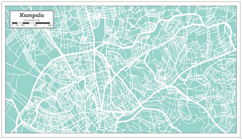 Kampala Uganda City Map in Retro Style. Outline Map. 17261863 Vector ...