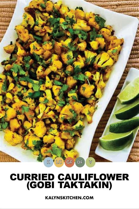 This Is An Image Of Curried Cauliflower Gobi Takkin With Avocado