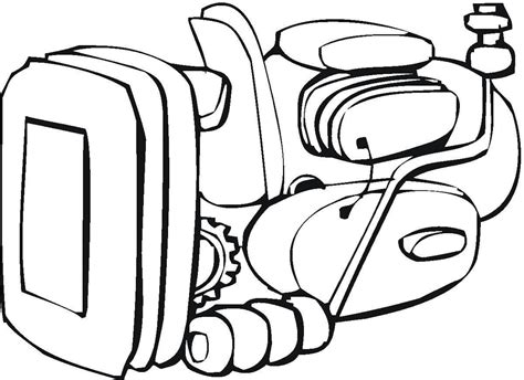 An engine or motor coloring page - ColouringPages