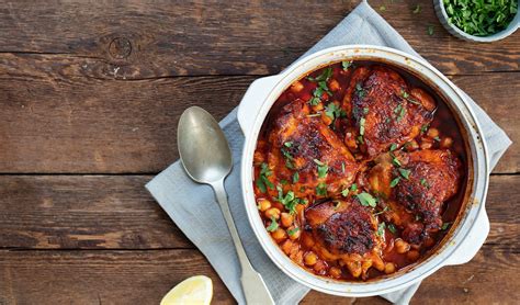 Chicken Thighs With Harissa And Chickpeas Recipe Easyfood