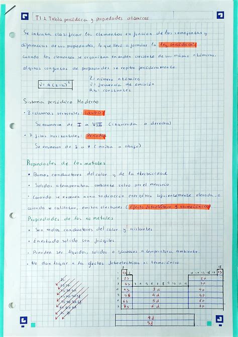 SOLUTION T1 2 Tabla Peri Dica Y Propiedades Atomicas Studypool