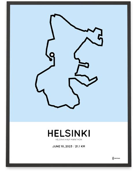 2023 Helsinki Half Marathon print – Sportymaps