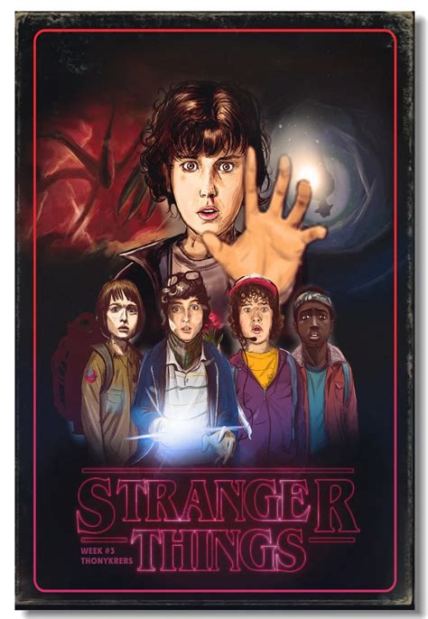 Custom Canvas Wall Painting Stranger Things Poster Stranger Things Tv