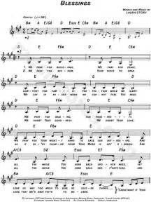 Laura Story Blessings Sheet Music Leadsheet In A Major