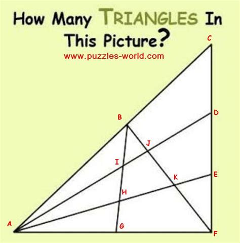 How Many Triangles In This Picture Puzzles World