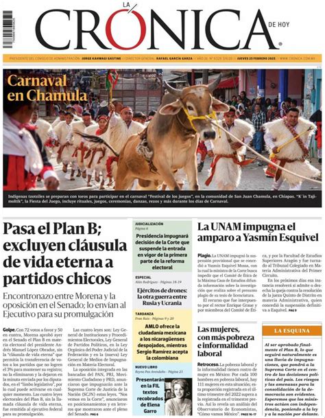 Periódico La Crónica De Hoy México Periódicos De México Edición De