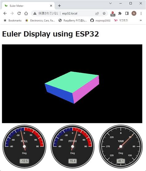 GitHub Nopnop2002 Esp Idf Mpu6050 Dmp A Demo Showing The Pose Of The