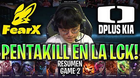 PENTAKILL EN LA LCK PARTIDAZO DK Vs FOX GAME 2 RESUMEN LCK SUMMER