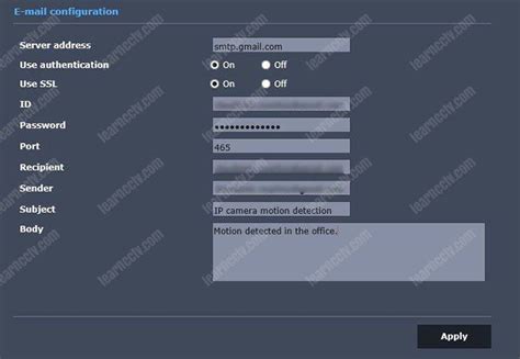 How To Setup Ip Camera To Send Email Emailpsado