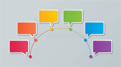 Timeline infographic template. Colorful paper speech bubble timeline ...