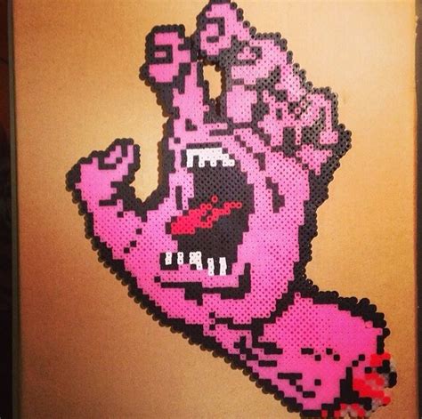 Monster Hand Diy Perler Beads Perler Bead Art Perler Patterns