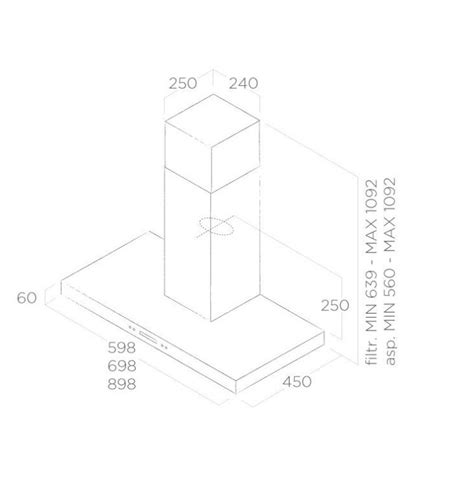 PRF0097375A ELICA SPOT PLUS ISLAND IX A 90 otočna napa 90 cm