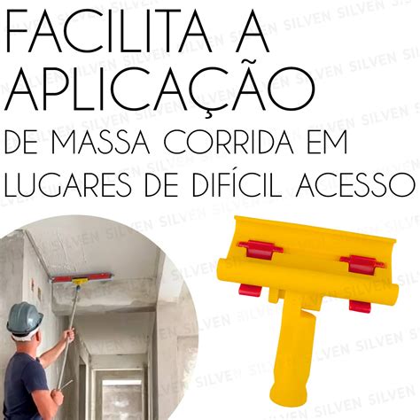 Desempenadeira Berox Aço Inox 40cm Suporte Massa Corrida Drywall