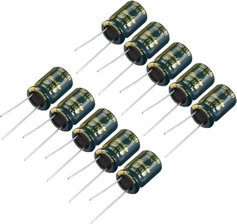 Amazon Uxcell Aluminum Radial Electrolytic Capacitor Low ESR Green