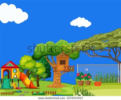 3d Illustration Garden Sky Background Stock Illustration 2231055013 ...