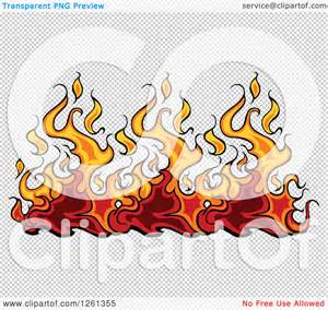 Clipart of a Fire Border Design Element - Royalty Free Vector Illustration by Chromaco #1261355