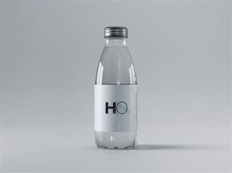 Mini Glass Water Bottle Free Mockup — Free Mockup World