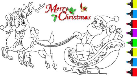 Santa Claus Sleigh Drawing At PaintingValley Explore Collection