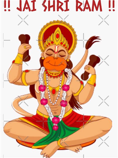 "Smiling Lord Hanuman ji chanting Jai Shri Ram and giving us blessings ...