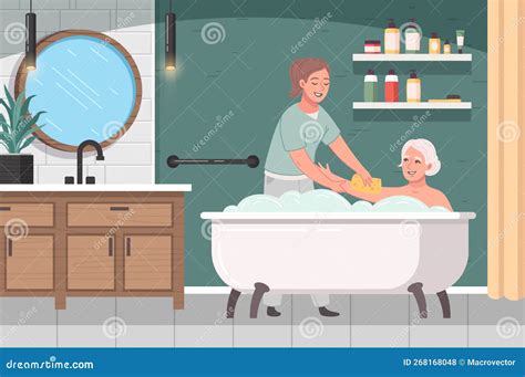 Elderly Care Poster Stock Illustration Illustration Of Caregiver