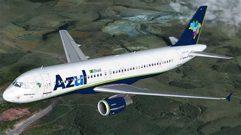 Texturas Brasileiras Azul Linhas Aéreas Airbus A320 PR AJB