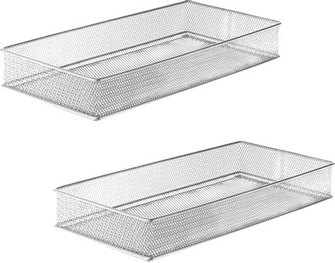 Ybm Home Silver Mesh Drawer Organizer Tray For Home And Office Pack